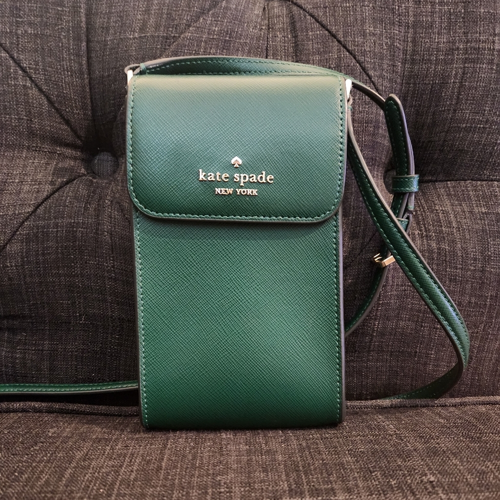 Kate Spade green leather crossbody
